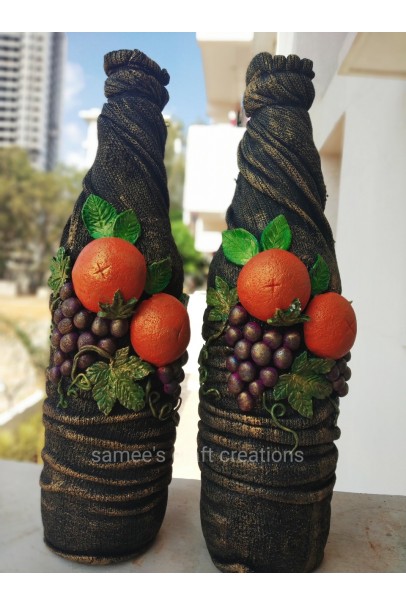 Antique textured Fruit themed bottle Bottles